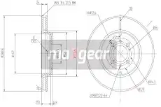 Тормозной диск MAXGEAR 190734 вентилируемый , передняя ось