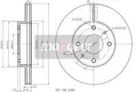Тормозной диск MAXGEAR 190735 вентилируемый , передняя ось
