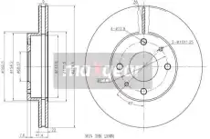Тормозной диск MAXGEAR 190735 вентилируемый , передняя ось