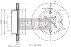 Тормозной диск MAXGEAR 190750 вентилируемый , передняя ось