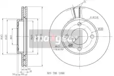 Тормозной диск MAXGEAR 190755 вентилируемый , передняя ось