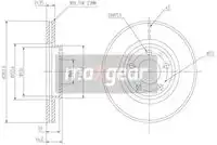 Тормозной диск MAXGEAR 190757 вентилируемый , передняя ось