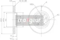 Тормозной диск MAXGEAR 190757 вентилируемый , передняя ось