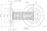 Тормозной диск MAXGEAR 190758 вентилируемый , передняя ось