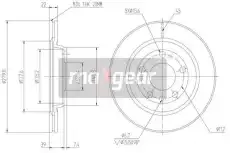 Тормозной диск MAXGEAR 190758 вентилируемый , передняя ось