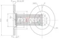 Тормозной диск MAXGEAR 190760 вентилируемый , передняя ось