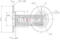Тормозной диск MAXGEAR 190763 вентилируемый передняя ось