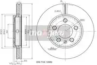 Тормозной диск MAXGEAR 190774 вентилируемый , передняя ось