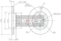 Тормозной диск MAXGEAR 190777 вентилируемый , передняя ось