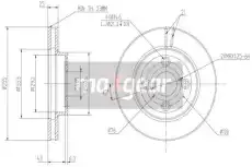 Тормозной диск MAXGEAR 190777 вентилируемый , передняя ось