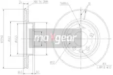 Тормозной диск MAXGEAR 190801 вентилируемый , передняя ось