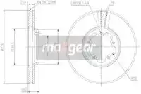 Тормозной диск MAXGEAR 190814 вентилируемый передняя ось