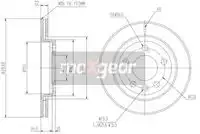 Тормозной диск MAXGEAR 190838 вентилируемый , задняя ось
