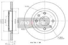 Тормозной диск MAXGEAR 190843 полный , передняя ось