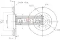 Тормозной диск MAXGEAR 190916 вентилируемый передняя ось