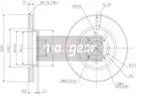 Тормозной диск MAXGEAR 190924 вентилируемый , передняя ось