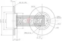 Тормозной диск MAXGEAR 190925 вентилируемый , передняя ось