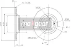 Тормозной диск MAXGEAR 190925 вентилируемый , передняя ось