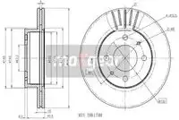 Тормозной диск MAXGEAR 190934 вентилируемый , передняя ось