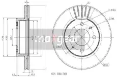 Тормозной диск MAXGEAR 190934 вентилируемый , передняя ось