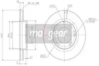 Тормозной диск MAXGEAR 190938 вентилируемый , передняя ось