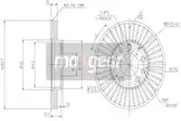 Тормозной диск MAXGEAR 190945 вентилируемый , передняя ось