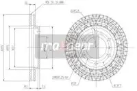 Тормозной диск MAXGEAR 190948 вентилируемый , передняя ось