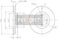 Тормозной диск MAXGEAR 190966 вентилируемый , передняя ось