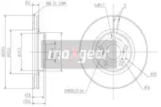 Тормозной диск MAXGEAR 190967 вентилируемый передняя ось