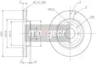 Тормозной диск MAXGEAR 190972 вентилируемый , передняя ось
