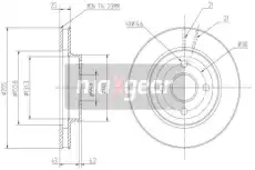 Тормозной диск MAXGEAR 190972 вентилируемый , передняя ось