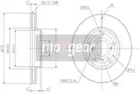 Тормозной диск MAXGEAR 190973 вентилируемый , передняя ось
