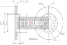Тормозной диск MAXGEAR 190973 вентилируемый , передняя ось
