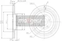 Тормозной диск MAXGEAR 190995 вентилируемый , передняя ось