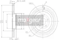Тормозной диск MAXGEAR 190995 вентилируемый , передняя ось