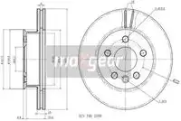 Тормозной диск MAXGEAR 190996 вентилируемый , передняя ось