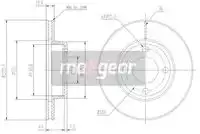 Тормозной диск MAXGEAR 190997 вентилируемый , передняя ось