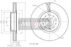 Тормозной диск MAXGEAR 191006 вентилируемый , передняя ось
