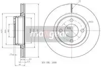 Тормозной диск MAXGEAR 191007 вентилируемый , передняя ось