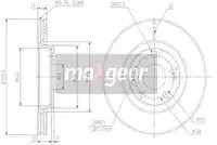 Тормозной диск MAXGEAR 191008 вентилируемый , передняя ось