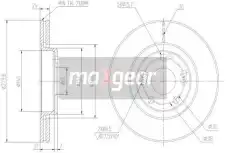 Тормозной диск MAXGEAR 191008 вентилируемый , передняя ось