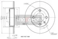 Тормозной диск MAXGEAR 191185 полный , задняя ось