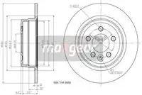 Тормозной диск MAXGEAR 191190 полный , задняя ось
