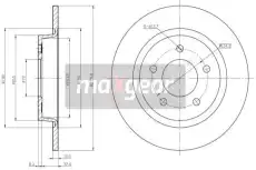 Тормозной диск MAXGEAR 191206 полный , задняя ось