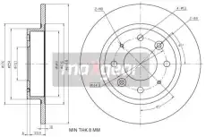 Тормозной диск MAXGEAR 191209 полный , задняя ось