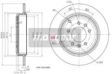 Тормозной диск MAXGEAR 191215 полный , задняя ось