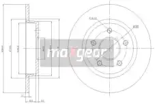 Тормозной диск MAXGEAR 191226 полный , задняя ось