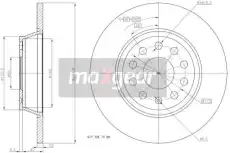 Тормозной диск MAXGEAR 191229 полный , задняя ось