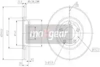 Тормозной диск MAXGEAR 191268 вентилируемый , передняя ось