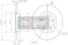 Тормозной диск MAXGEAR 191268 вентилируемый , передняя ось